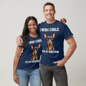 （犬）ドーベルマン・ピンシェル犬のオーナー おもしろい Tシャツ (ユニセックス)