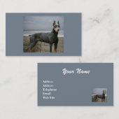 （犬）ドーベルマン・ピンシェル犬の恋人の名刺 名刺 (正面/裏面)