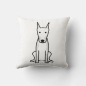 （犬）ドーベルマン・ピンシェル犬の漫画 クッション (裏面)