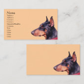 （犬）ドーベルマン・ピンシェル犬 名刺 (正面/裏面)