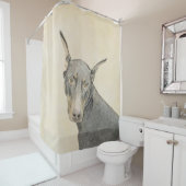 (犬)ドーベルマン・ピンシェル絵画ズ – オリジナルドッグアート シャワーカーテン (インサイチュ)