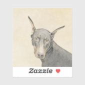 （犬）ドーベルマン・ピンシェル絵画ズ – オリジナルドッグアート シール (シート)