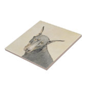 (犬)ドーベルマン・ピンシェル絵画ズ – オリジナルドッグアート タイル (側面)