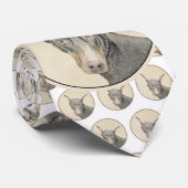 （犬）ドーベルマン・ピンシェル絵画ズ – オリジナルドッグアート ネクタイ (ロール)