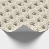 (犬)ドーベルマン・ピンシェル絵画ズ – オリジナルドッグアート ラッピングペーパー (角)