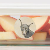 （犬）ドーベルマン・ピンシェル絵画ズ – オリジナルドッグアート ラベル (貼付)