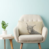 (犬)ドーベルマン・ピンシェル絵画ズ – オリジナルドッグアート ランバークッション (椅子)