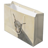（犬）ドーベルマン・ピンシェル絵画ズ – オリジナルドッグアート ラージペーパーバッグ (正面アングル)