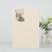 （犬）ドーベルマン・ピンシェル絵画ズ – オリジナルドッグアート 便箋 (スタンド正面)