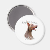 （犬）ドーベルマン・ピンシェル（イザベラ）ママ2 マグネット (正面/裏面)