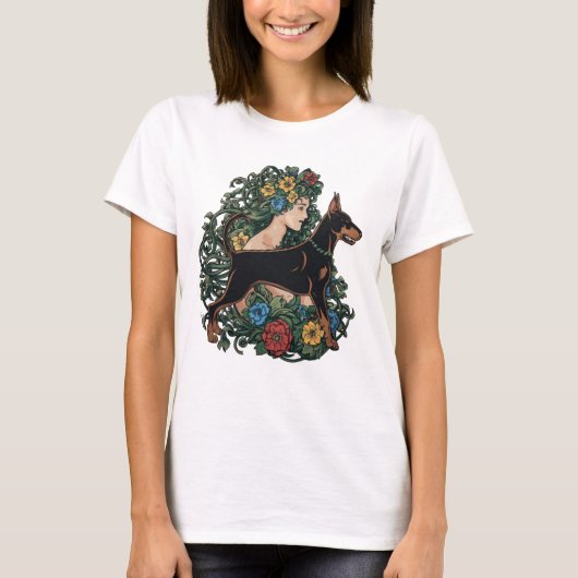 (犬)ドーベルマン・ピンシェル・エバーママ Tシャツ (正面)