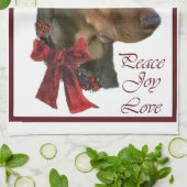 (犬)ドーベルマン・ピンシェル キッチンタオル (折り畳み)