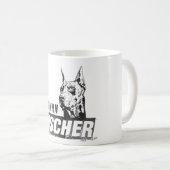 （犬）ドーベルマン・ピンシェル コーヒーマグカップ (正面右)