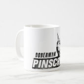 （犬）ドーベルマン・ピンシェル コーヒーマグカップ (正面左)