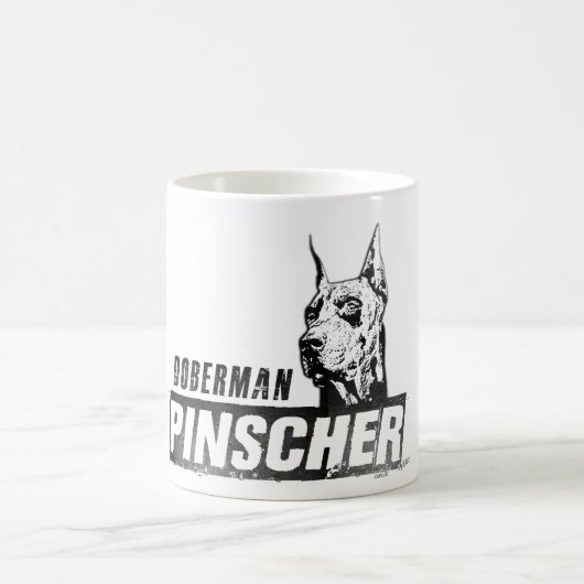 （犬）ドーベルマン・ピンシェル コーヒーマグカップ (中央)
