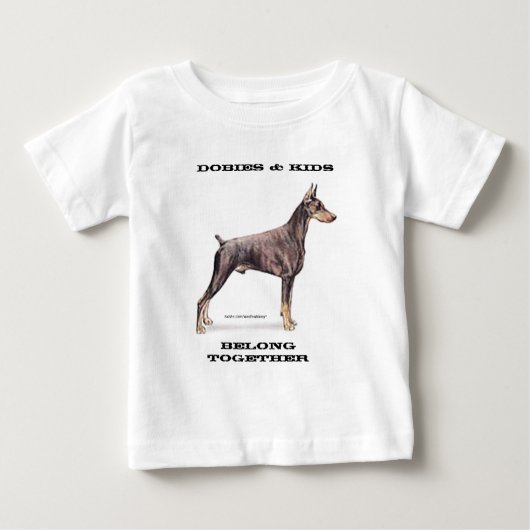 （犬）ドーベルマン・ピンシェル ベビーTシャツ (正面)