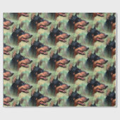 (犬)ドーベルマン・ピンシェル ラッピングペーパー (フラット)