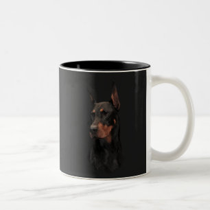 (犬)ドーベルマン・ピンシェル、角壁時計Tシャツボタン ツートーンマグカップ