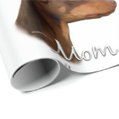 (犬)ドーベルマン・ピンシェル(赤)母2 ラッピングペーパー (ロールコーナー)