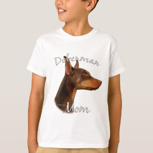 (犬)ドーベルマン・ピンシェル(赤)母2 Tシャツ