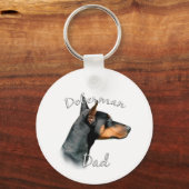 （犬）ドーベルマン・ピンシェル(blk)パパ2 キーホルダー (裏面)