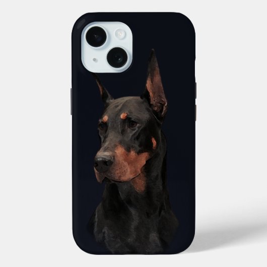 (犬)ドーベルマン・ピンシェル Case-Mate iPhoneケース (裏面)