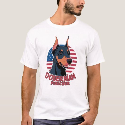 （犬）ドーベルマン・ピンシェル Tシャツ (正面)