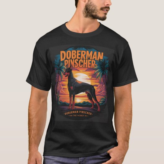 (犬)ドーベルマン・ピンシェル Tシャツ (正面)
