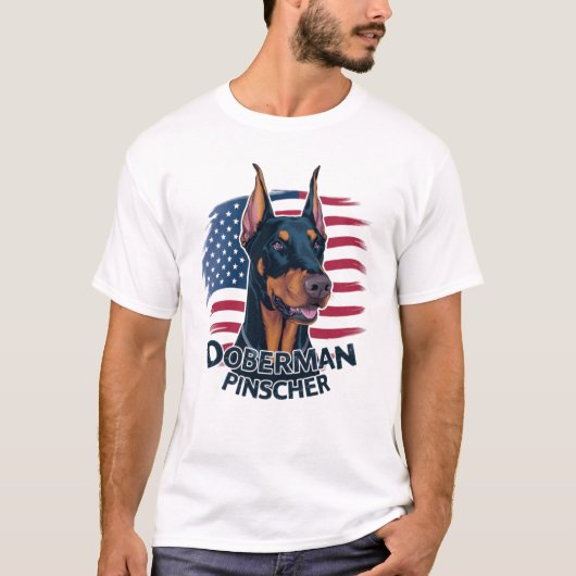 (犬)ドーベルマン・ピンシェル Tシャツ (正面)