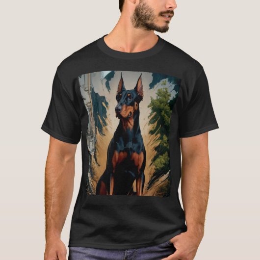 (犬)ドーベルマン・ピンシェル Tシャツ (正面)