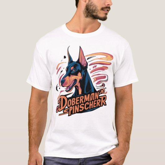 （犬）ドーベルマン・ピンシェル Tシャツ (正面)