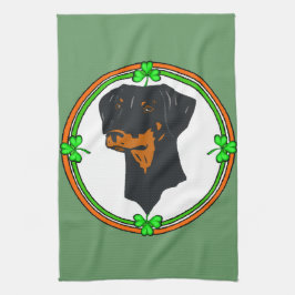 (犬)ドーベルマン・ピンシェルSt patricks キッチンタオル