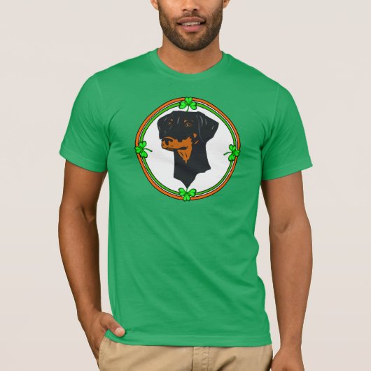 (犬)ドーベルマン・ピンシェルSt patricks Tシャツ (正面)