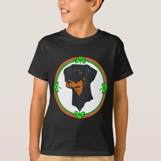 (犬)ドーベルマン・ピンシェルSt patricks Tシャツ (正面)