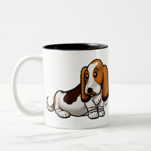 犬-バセットハウンド ツートーンマグカップ