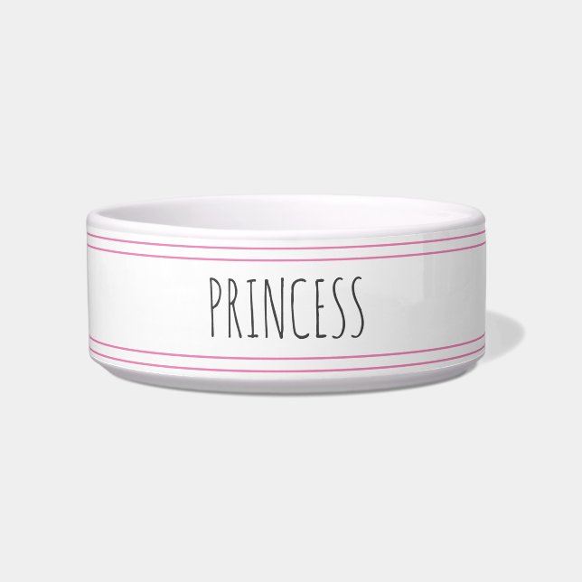 犬、パーソナライズされた猫、ペットフード丼の皿 ボウル (正面)