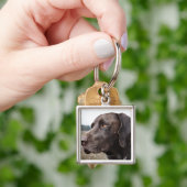 犬、ヒューストン、テキサス州、米国のポートレート キーホルダー (手)