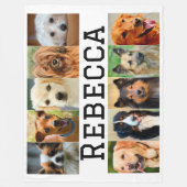 犬 フリースブランケット (正面)