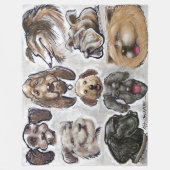 犬 フリースブランケット (正面)