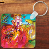 犬/ベネチアン仮面を持つミランドリーナ キーホルダー (裏面)