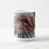 犬、ペット、収容 コーヒーマグカップ (中央)