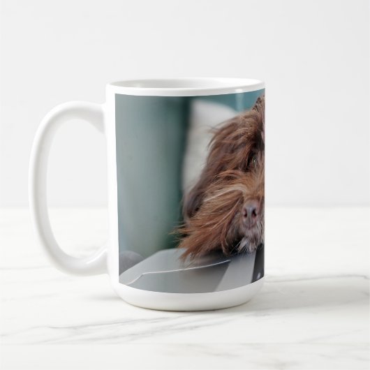 犬、ペット、収容 コーヒーマグカップ (左)