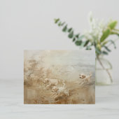 犬 - ホイル ポストカード (立ち正面)