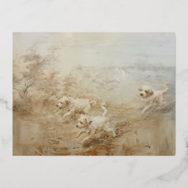 犬 - ホイル ポストカード