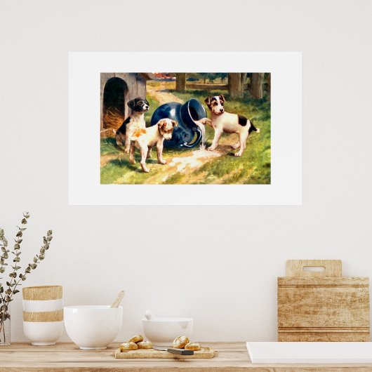 犬 ポスター (キッチン)