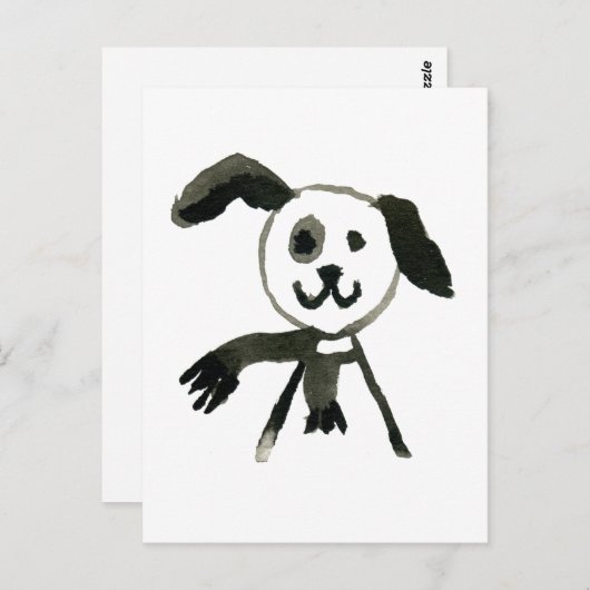 犬 ポストカード (正面/裏面)