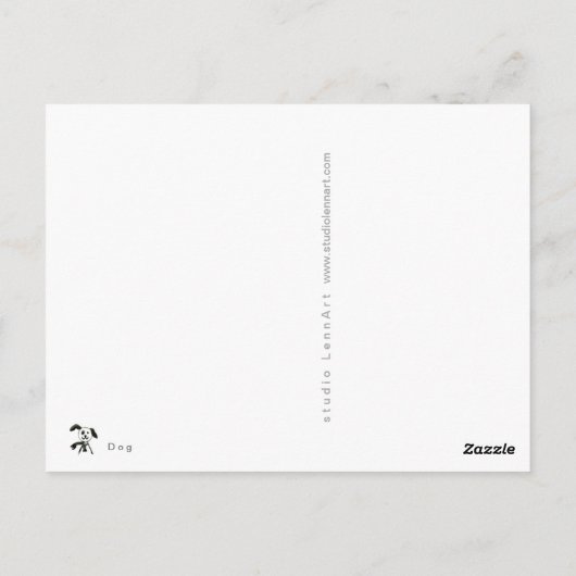 犬 ポストカード (裏面)