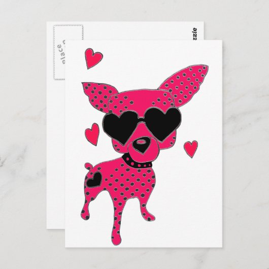 犬 ポストカード (正面/裏面)