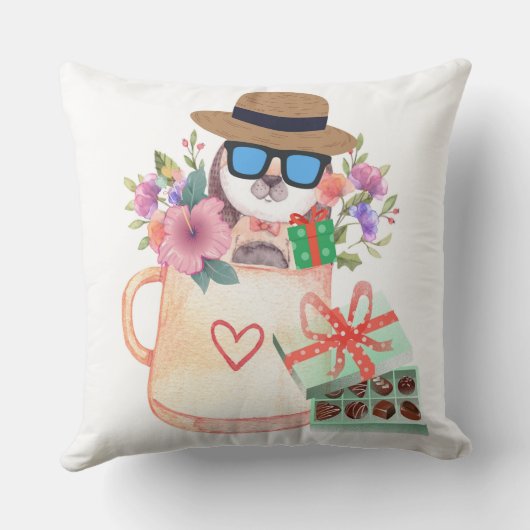 犬、マグカップ クッション (裏面)