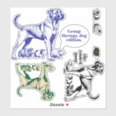 犬、モルモット、セラピスト シール (シート)